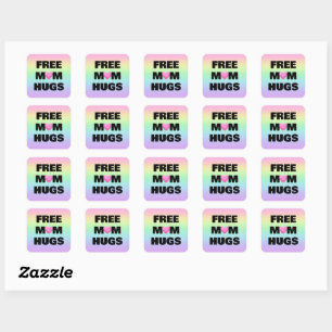 Gratis mam knuffels regenboog Stickers