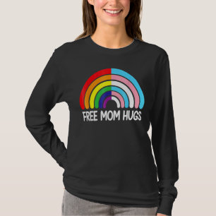 Gratis mam knuffels regenboog transgender vlag lgb t-shirt