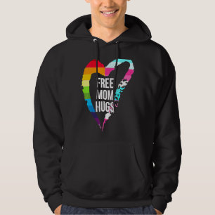 Gratis mam knuffels schattig hart regenboog liefde hoodie