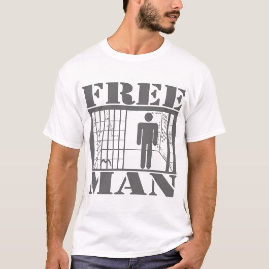 Gratis Man overhemden T-shirt (Voorkant)