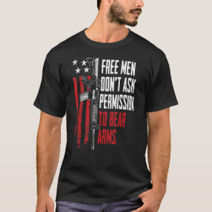 Gratis Mannen vragen geen toestemming voor Beer Pi T-shirt