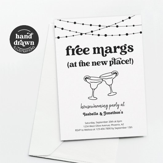 Gratis Margs Grappige Housewarming Party Uitnodigi Kaart