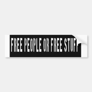 Gratis mensen of gratis stofpotlood bumpersticker