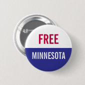 Gratis Minnesota protest  Ronde Button 5,7 Cm (Voorkant /achterkant)