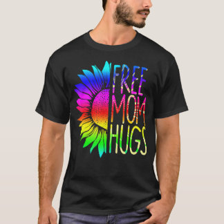 Gratis Moeder Knuffels Daisy Rainbow Heart Liefde  T-shirt