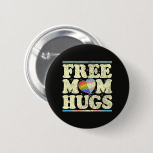 Gratis Moeder Knuffels Lgbt Pride Ronde Button 5,7 Cm