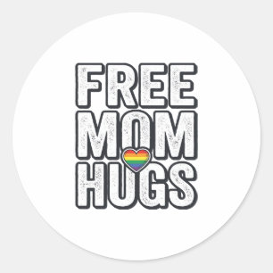 Gratis Moeder Knuffels Pride Hart Vintage T-Shirt Ronde Sticker