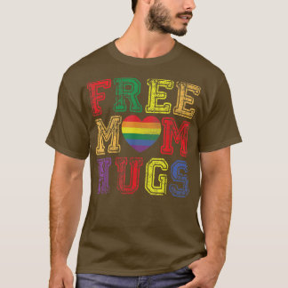 Gratis moederhugs LGBT Heart Support LGBT Pride T-shirt