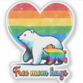 Gratis Mom Hugs Sticker (Voorkant)