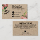 gratis monsteringrediënten Dank u Visitekaartje (Voorkant / Achterkant)