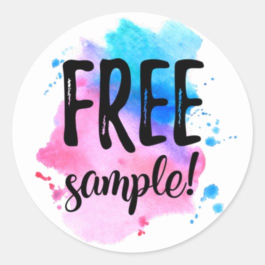 Gratis monsterlabel ronde sticker (Voorkant)