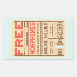 Gratis Morphemes Grammatica Engels Phonics Rechthoekige Sticker