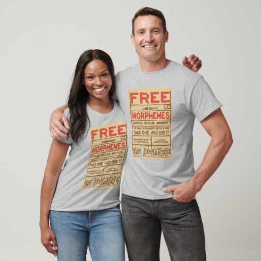 Gratis Morphemes Grammatica Engelse taal T-shirt (Unisex)