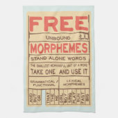 Gratis Morphemes Grammatica Engelse taal Theedoek (Verticaal)