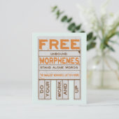 Gratis Morphemes grappige gestructureerde geletter Briefkaart (Staand voorkant)