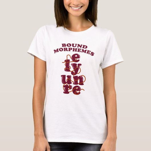 Gratis Morphemes Phonics leren Engels T-shirt (Voorkant)