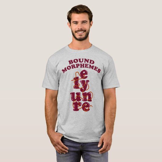 Gratis Morphemes Phonics leren Engels T-shirt (Voorkant volledig)