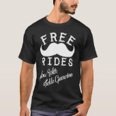 Gratis Mustache Rides Mustache nu met Tickle T-shirt (Voorkant)