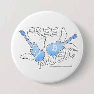 Gratis muziek ronde button 7,6 cm