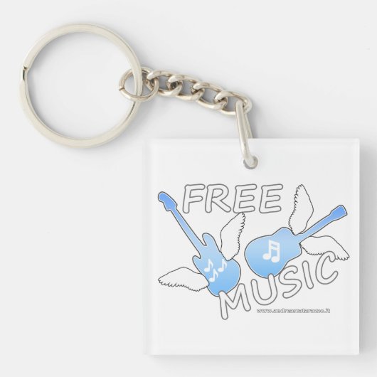 Gratis muziek sleutelhanger (voorkant)