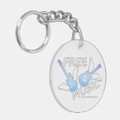 Gratis muziek sleutelhanger (Voorkant Links)