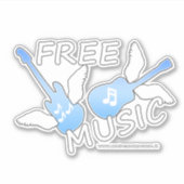 Gratis muziek sticker (Voorkant)