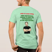 Gratis naar Goed Huis Tri-Blend Shirt (Achterkant)