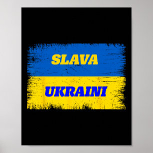 Gratis Oekraïne Vlag Slava Ukraini Oekraïense Trot Poster