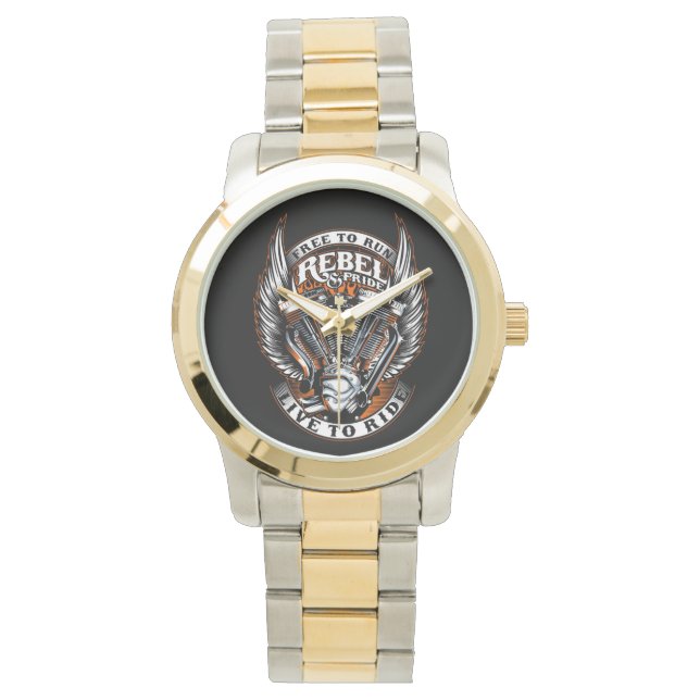 Gratis om Rebel Pride Biker uit te voeren Horloge (Voorkant)