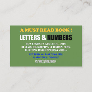 Gratis om waarheid/letters en cijfers te vinden (p visitekaartje