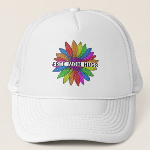 Gratis ondersteuning voor mama Hugs LGBTQIA+ Pride Trucker Pet