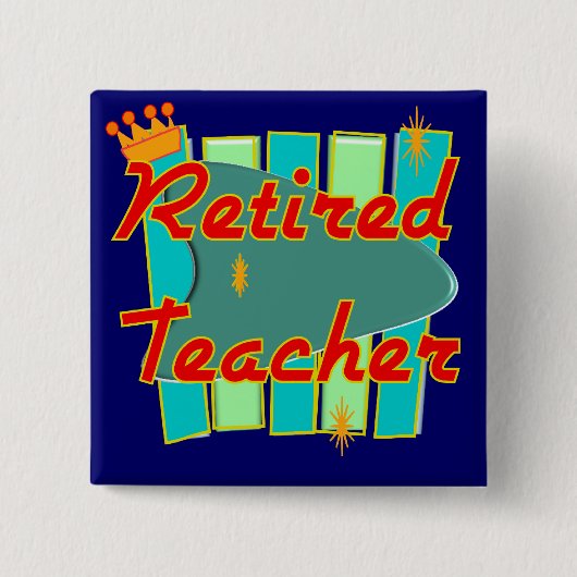 Gratis ontwerpredikant van de RETRO SIGN-docent Vierkante Button 5,1 Cm (Voorkant)