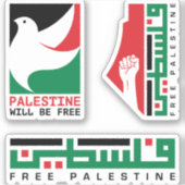 Gratis Palestijns Vrijheid Stickers Pack1 (Voorkant)
