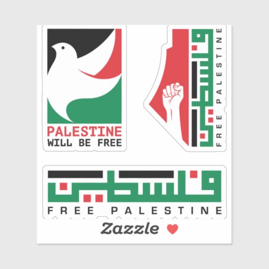 Gratis Palestijns Vrijheid Stickers Pack1 (Vel)