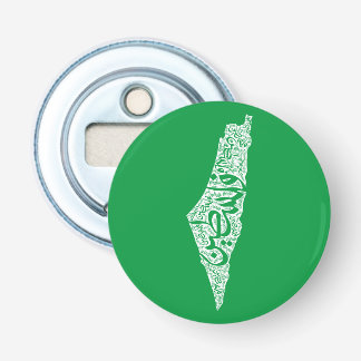 Gratis Palestina kaart en vlag فلسطين Button Flesopener
