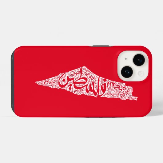 Gratis Palestina kaart en vlag فلسطين iPhone Hoesje (Achterkant horizontaal)