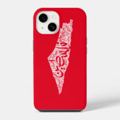 Gratis Palestina kaart en vlag فلسطين iPhone Hoesje (Achterkant)