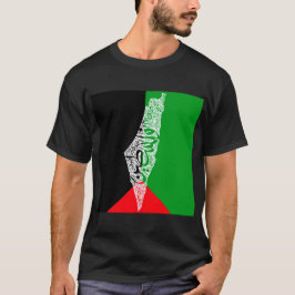 Gratis Palestina kaart en vlag فلسطين T-shirt