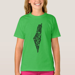 Gratis Palestina kaart en vlag فلسطين T-shirt