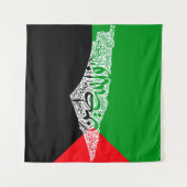 Gratis Palestina kaart en vlag فلسطين Wandkleed (Voorkant)