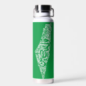 Gratis Palestina kaart en vlag فلسطين Waterfles (Achterkant)