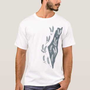 Gratis Palestina Kaart Sunbula Palestijns Verzet T-shirt