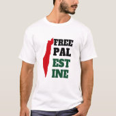 Gratis Palestina, rood zwart en groen, Palestina's T-shirt (Voorkant)
