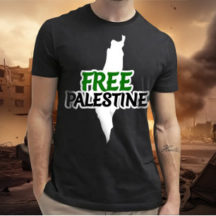 Gratis Palestina, Solidariteit, Palestina kaart T-shirt