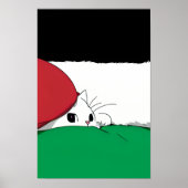 GRATIS PALESTINA Vlag Kat Poster (Voorkant)