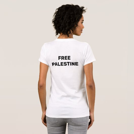 GRATIS PALESTINA Vlag Kat T-shirt (Achterkant volledig)