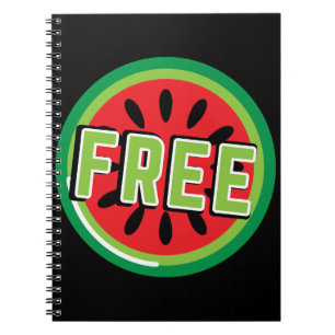 Gratis Palestina watermeloen- Vrijheid voor Palest Notitieboek
