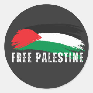 GRATIS PALESTINA zwart Ronde Sticker