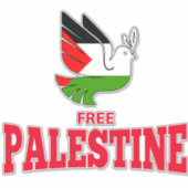 Gratis Palestine auto Sticker (Voorkant)