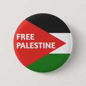 Gratis Palestine Badge Button Pin (Voorkant)
